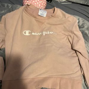 Womens pink champion crew neck size medium